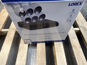 lot 54 image: Lorex 4K Ultra HD Security System with Six 4K (8MP) Active Deterrence Cameras featuring Smart Motion Detection, Face Recognition and Smart Home Voice Control