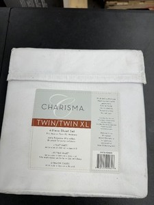 lot 93 image: New Charisma 4 Piece Twin Size Microfiber Bed Sheet Set