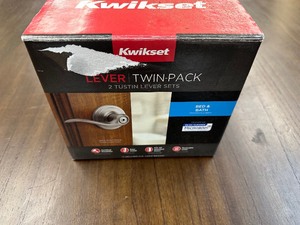 lot 108 image: Kwikset 2 Pack of Interior Door Knob  Handles