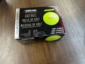lot 107 image: New 24 Pack of Kirkland Neon Yellow Golf Balls