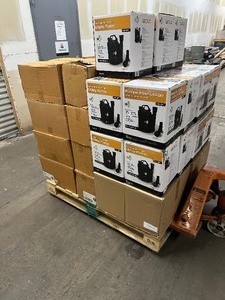 lot 34 image: Pallet of New 39 ECO-Flo SUP58 Automatic Submersible Utility Pumps & 27 Cases  162 6 High Burst Blue and Red Colored Washing Machine Lines - Retail $6874.65