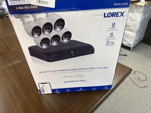 lot 58 image: Lorex 4K Ultra HD Security System with Six 4K (8MP) Active Deterrence Cameras featuring Smart Motion Detection, Face Recognition and Smart Home Voice Control