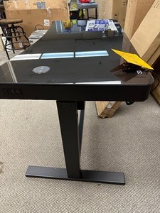 lot 15 image: New Tresanti Adjustable Height SitStand Tech Desk, 47.3L x 23.7W x 29.4- 47H, Black