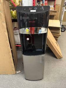 lot 70 image: Primo Bottom-Loading Self-Sanitizing Water Dispenser, 3 Temp (Hot-Cool-Cold) Water Cooler Water Dispenser for 5 Gallon Bottle wChild Safety Lock, Black and Stainless Steel