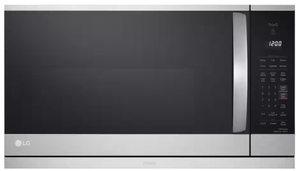 lot 28 image: LG 2.1 cu. ft. 30 in. Width PrintProof Stainless Steel 1,050-Watt Smart Over-the-Range Microwave Oven with ExtendaVent 2.0 - Retail $529