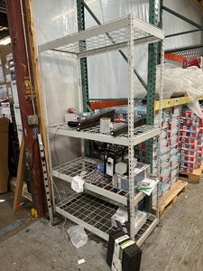 lot 197 image: Large White Metal Shelf