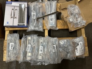 lot 209 image: 69 Satin Nickel Sapphire Cabinet Pulls - Squared 35 5 Pulls          24 Small Handle  Knob  Pulls