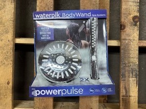 lot 214 image: New Chrome Waterpik Body Wand Spa System Shower Head