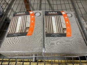 lot 228 image: 2 New 2 Packs (4 Curtains Total) of Sun blk Total Blackout Curtains - Curtain Panels  52 x 84 Bradley Khaki