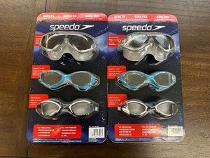lot 236 image: 2 New 3 Packs of Speedo Swim Goggles Adult  Ages 14