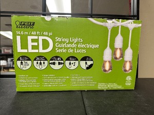 lot 300 image: New White String Feit Electric 48 String Lights