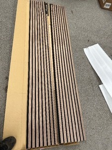 lot 329 image: 2 Acoustical Wall Panels - 8 Ft Length - Shipping Damage - OK - See Pictures
