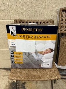 lot 361 image: New Pendleton Weighted Blanket - 20Lb Gray