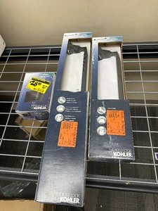 lot 360 image: Kohler Kallan Matte Black Bathroom Hardware - 2 Towels Bars & 1 Towel Hook