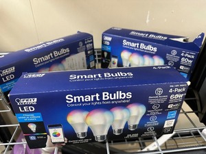 lot 384 image: 12 Open Box Like New Feit Smart - WIFI - Light Bulbs - App Controlled Color Changing - Untested Most IF Not All Will Work