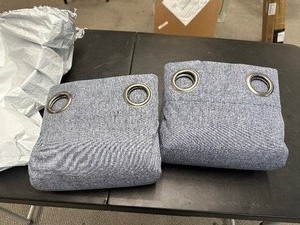 lot 422 image: New 2 Pack of Pratt Blackout Curtains 50 x 84 Each - Navy Blue