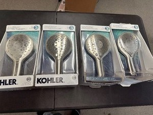 lot 409 image: 4 Kohler Prossecco Magnetic Shower Heads- New  Like New