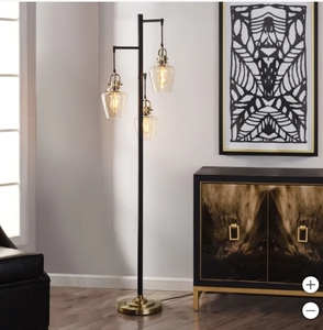 lot 114 image: Basia 3-Light Floor Lamp new open box