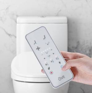 lot 142 image: Ove Enlight 16 in Enlight Smart Bidet add on Toilet Seat 15.75in Round