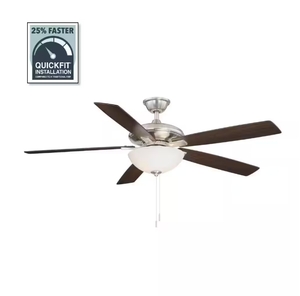 lot 198 image: Hampton Bay Abbeywood 60 Ceiling Fan Light Fixture