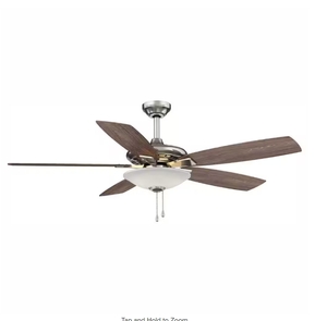 lot 205 image: Hampton Bay 52 Menage Ceiling Fan & Light