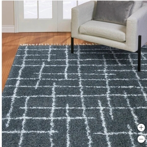 lot 320 image: New Gertmenian Zurich Shag Rug 6 Ft 6 In x 9 ft 6 in - Marked # 9 (retail $200) gray