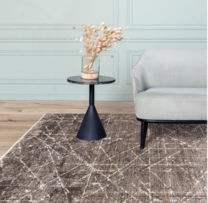 lot 332 image: New Gertmenian 23077 Premium Abstract Athens Brice Charcoal Area Rug 7 10 x 10   - Marked # 17  (retail $269.)