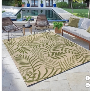 lot 336 image: New Gertmenian Naples Indoor  Outdoor Rug 7 ft 10 Inch x 10 ft - Marked # 21