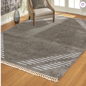 lot 472 image: New Gertmenian Zurich Shag Rug 5 Ft 3 In x 7 ft 5 in With Tassles - Marked # 45 (Retail $195.99)