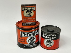 lot 16 image: Sir Walter Raleigh Pipe Tobacco Tin Lot