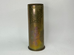 lot 28 image: 1919 WWI Military Artillery Shell Trench Art Vase