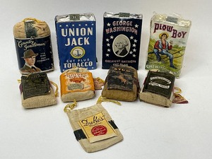 lot 35 image: Vintage & Antique Cut Plug Pipe Chewing Tobacco Pouch Pack