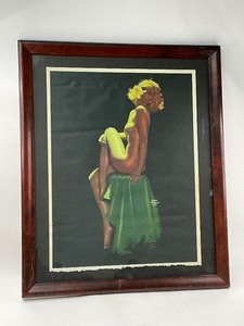 lot 100 image: Original Earl Moran Pin-up Framed Print