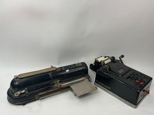 lot 112 image: Todd Protectograph Check Writer & Remington Rand Calculator