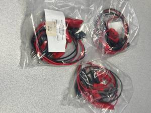 lot 22 image: 3 Packs of Banana Plug Cord 18g With Aligator Clips, 12 Long, 3 Red, 3 Black