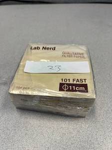 lot 23 image: 200 Pieces of Lab Nerd Qualitative Filter Paper 101 FAST 11CM