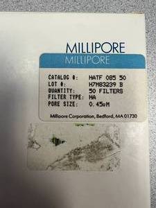 lot 27 image: 2 - 50 filter boxes, Millipore Filter type HA, Port Size 0.45uM