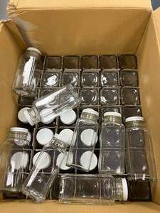 lot 55 image: Half Box of 250cc French Square Bottles With Screw Caps