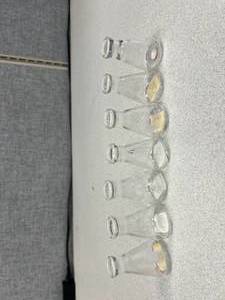 lot 57 image: 7 - 25ml Erlenmeyer Flasks Used