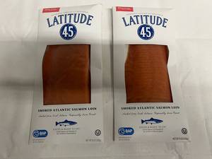 D. 2x 8oz Latitude 45 Smoked Atlantic Salmon-Sliced & Ready to Eat