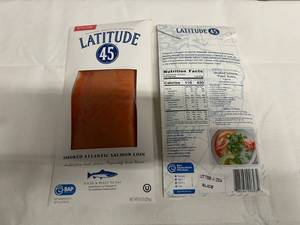 D. 2x 8oz Latitude 45 Smoked Atlantic Salmon-Sliced & Ready to Eat