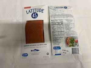 D. 2x 8oz Latitude 45 Smoked Atlantic Salmon-Sliced & Ready to Eat