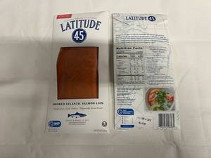 D. 2x 8oz Latitude 45 Smoked Atlantic Salmon-Sliced & Ready to Eat