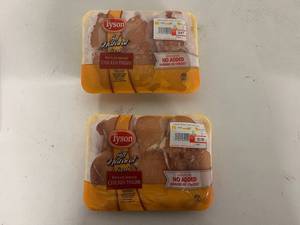 A. 2pkgs Boneless Skinless Chicken Thighs-Photo Shows Avg Wgt will not be exact