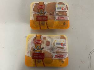 A. 2pkgs Boneless Skinless Chicken Thighs-Photo Shows Avg Wgt will not be exact