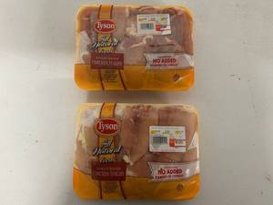A. 2pkgs Boneless Skinless Chicken Thighs-Photo Shows Avg Wgt will not be exact