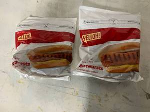 L. 2x Yelloh Fully Cooked Bratwursts