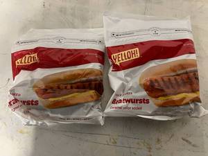 L. 2x Yelloh Fully Cooked Bratwursts