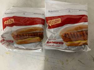 L. 2x Yelloh Fully Cooked Bratwursts