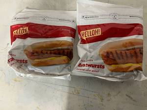 L. 2x Yelloh Fully Cooked Bratwursts